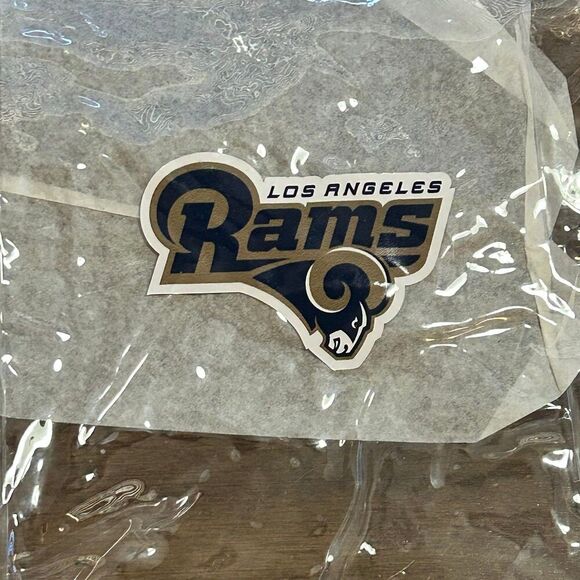 NFL Los Angeles Rams Clear Zippered Tote Bag 13x11 Stadiums Concerts Security - Picture 2 of 5